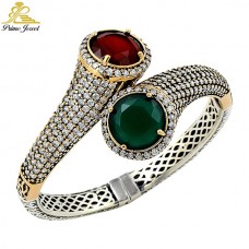 Gümüş Otantik Taşlı Biezik /Bileklik